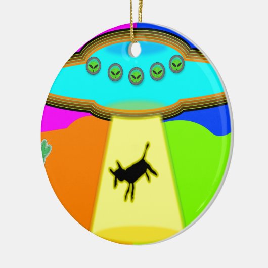 Alien Abduction Keramisch Ornament (Links)