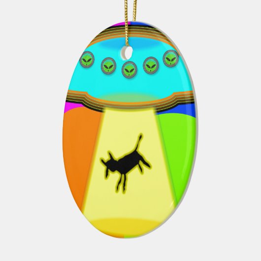 Alien Abduction Keramisch Ornament (Links)