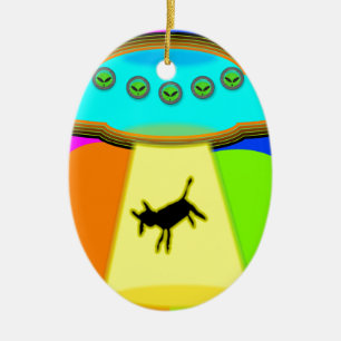 Alien Abduction Keramisch Ornament