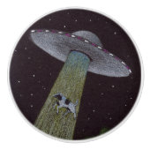 Alien Abduction Keramische Knop (Voorkant)