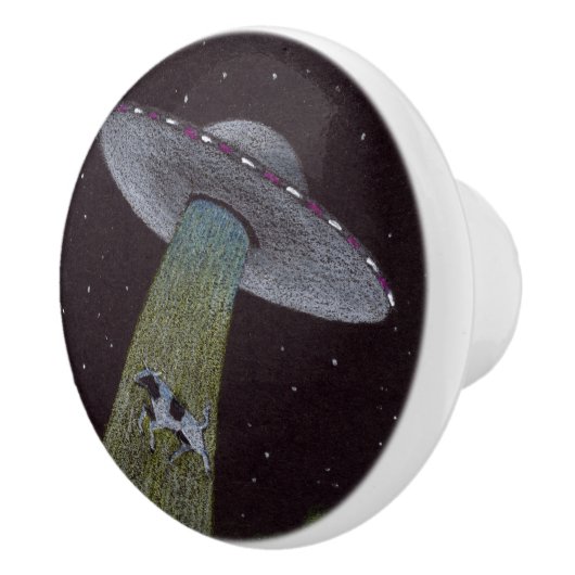 Alien Abduction Keramische Knop (Rechts)