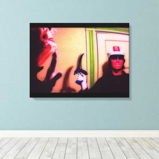 Alien Abduction Nachtmerrie 3 Canvas Afdruk (Insitu (Houten vloer))