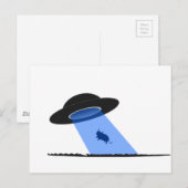 Alien Abduction of a Cow - UFO Briefkaart (Voorkant / Achterkant)