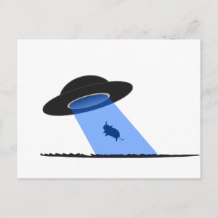 Alien Abduction of a Cow - UFO Briefkaart
