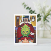 Alien Abduction - of Cat Owner? Briefkaart (Staand voorkant)