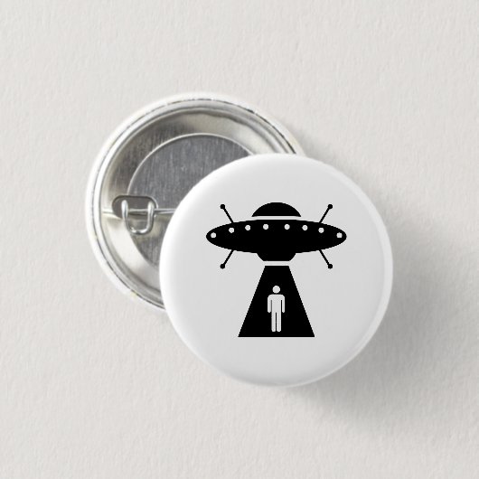 Alien Abduction Pictogram Button (Voorkant /achterkant)