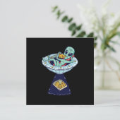 Alien Abduction Pizza UFO Flying Saucer Aliens Gif Kaart (Staand voorkant)