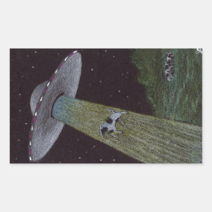 Alien Abduction Rechthoekige Sticker