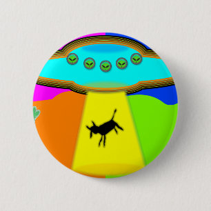 Alien Abduction Ronde Button 5,7 Cm