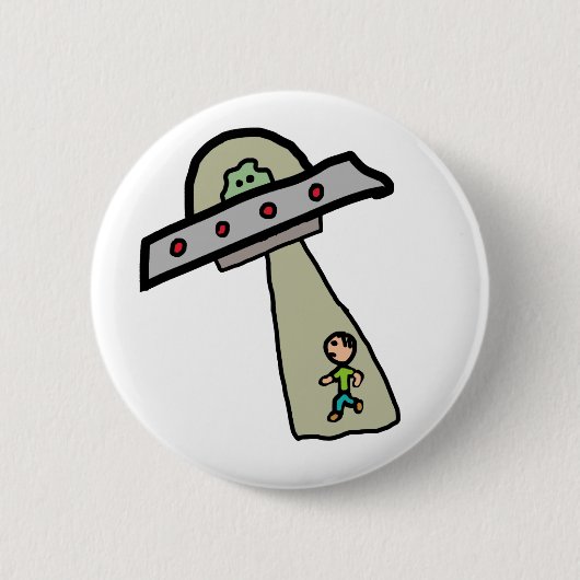 Alien Abduction Ronde Button 5,7 Cm (Voorkant)