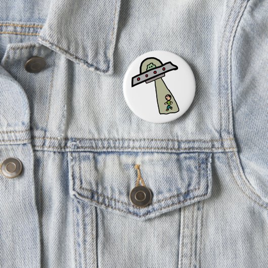 Alien Abduction Ronde Button 5,7 Cm (In situ)