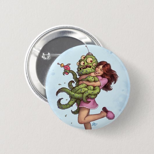 Alien Abduction Ronde Button 5,7 Cm (Voorkant /achterkant)