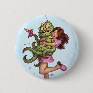 Alien Abduction Ronde Button 5,7 Cm