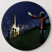 Alien Abduction Ronde Button 6,0 Cm (Voorkant)