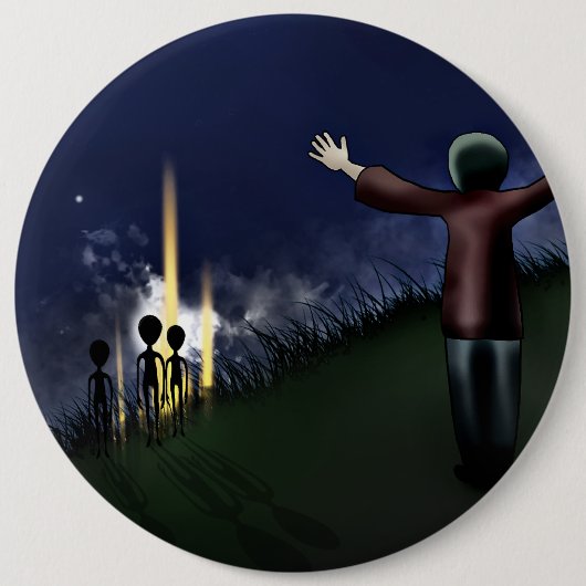 Alien Abduction Ronde Button 6,0 Cm (Voorkant)