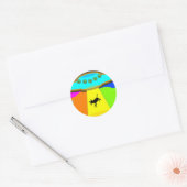 Alien Abduction Ronde Sticker (Envelop)