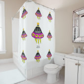Alien Abduction Shower Curtain Douchegordijn (In situ)