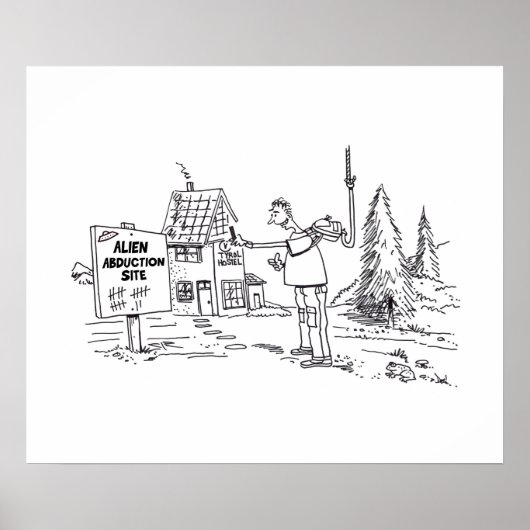 Alien Abduction Site waarde matte poster (Voorkant)