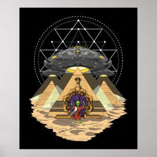 Alien Abduction Space Annunaki Egyptische piramids Poster