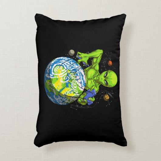 Alien Abduction Space Planet UFO-complot Accent Kussen (Voorkant(Verticaal))