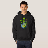 Alien Abduction Space Planet UFO-complot Hoodie (Voorkant volledig)