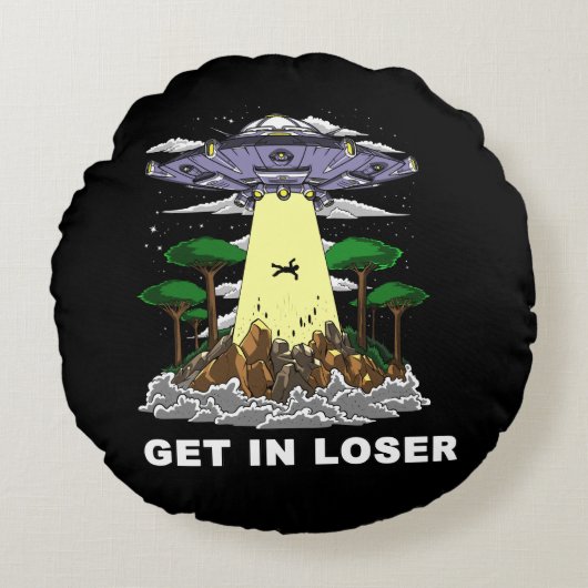 Alien Abduction Space UFO-complot Rond Kussen (Voorkant)