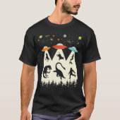 Alien Abduction T-Rex Loch Ness Bigfoot Funny T-shirt (Voorkant)