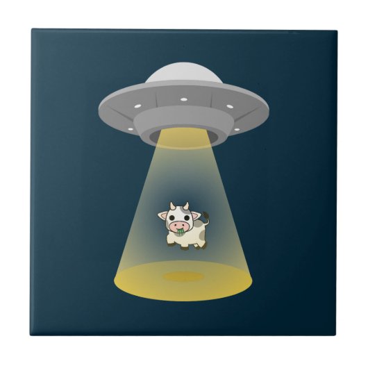 Alien Abduction Tegeltje (Voorkant)