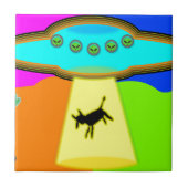 Alien Abduction Tegeltje (Voorkant)