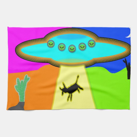 Alien Abduction Theedoek (Horizontaal)