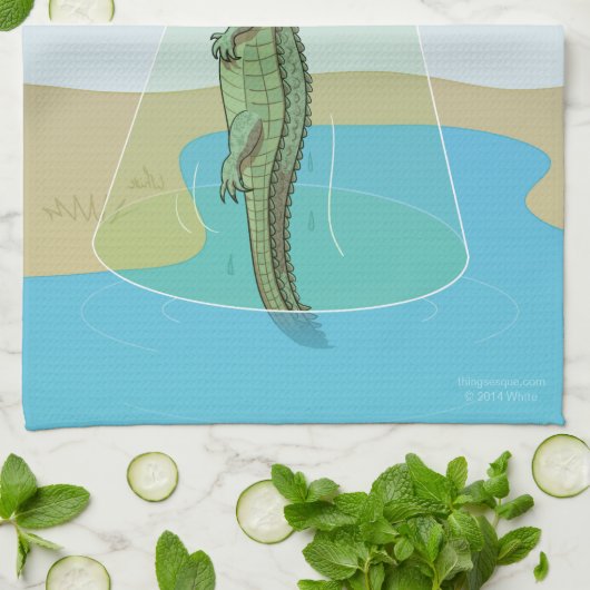 Alien Abduction Trauma Kitchen Towel Theedoek (Gevouwen)