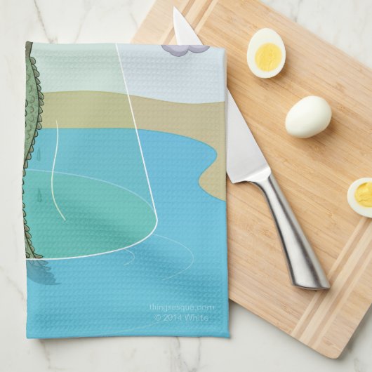 Alien Abduction Trauma Kitchen Towel Theedoek (Quarter Fold)