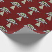 Alien Abduction UFO Flying Saucer Cadeaupapier (Hoek)