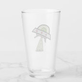 Alien Abduction UFO Flying Saucer Glas (Achterkant)