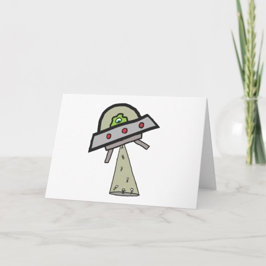 Alien Abduction UFO Flying Saucer Kaart (Voorkant)