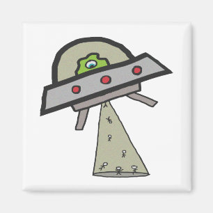 Alien Abduction UFO Flying Saucer Magneet