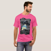 Alien Abduction Ufo Flying Saucer T-shirt (Voorkant volledig)