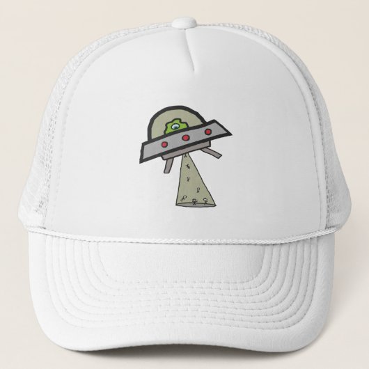Alien Abduction UFO Flying Saucer Trucker Pet (Voorkant)