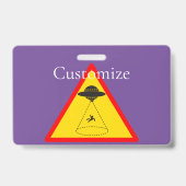 Alien Abduction UFO Thunder_Cove Badge (Achterkant)