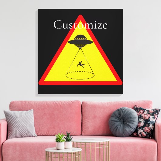 Alien Abduction UFO Thunder_Cove Canvas Afdruk (Insitu (Woonkamer))