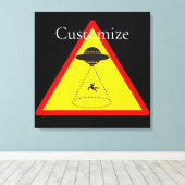 Alien Abduction UFO Thunder_Cove Canvas Afdruk (Insitu (Houten vloer))