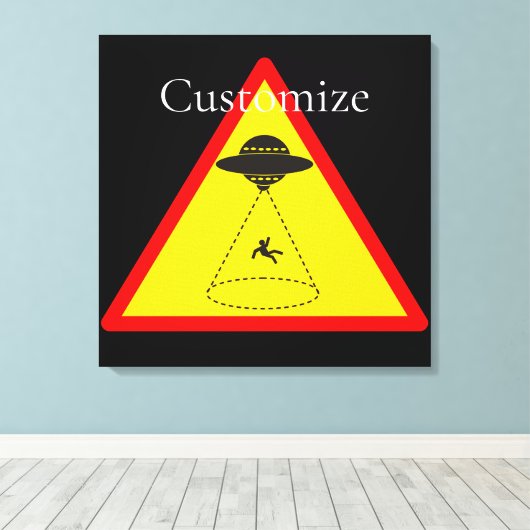 Alien Abduction UFO Thunder_Cove Canvas Afdruk (Insitu (Houten vloer))