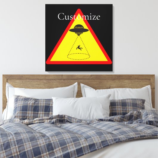Alien Abduction UFO Thunder_Cove Canvas Afdruk (Insitu (Slaapkamer))