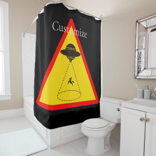 Alien Abduction UFO Thunder_Cove Douchegordijn (In situ)