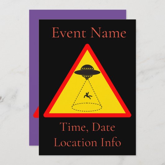 Alien Abduction UFO Thunder_Cove Kaart (Voorkant / Achterkant)