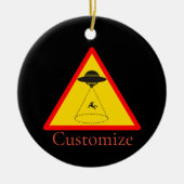 Alien Abduction UFO Thunder_Cove Keramisch Ornament (Voorkant)