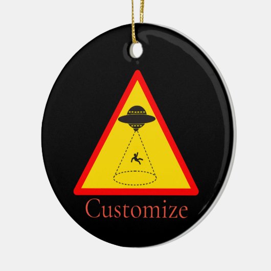 Alien Abduction UFO Thunder_Cove Keramisch Ornament (Links)