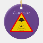 Alien Abduction UFO Thunder_Cove Keramisch Ornament (Achterkant)