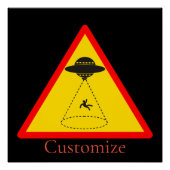 Alien Abduction UFO Thunder_Cove Perfect Poster (Voorkant)