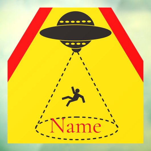 Alien Abduction UFO Thunder_Cove Raamsticker (Vel 3)